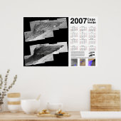 Kalender 2007 voor Kaapverdië (Mars) Poster (Keuken)