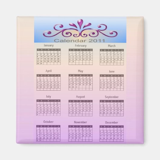 Kalender 2011 Magneet (Voorkant)