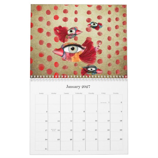 Kalender 2011 Whimsical transparantie en kleur (Jan 2027)