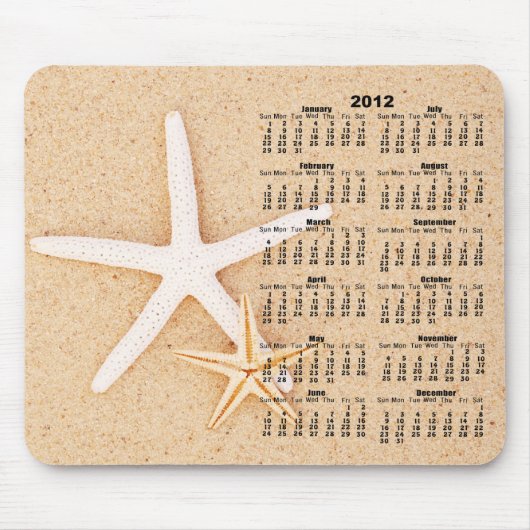 Kalender 2012 - Starfish Mousepad Muismat (Voorkant)