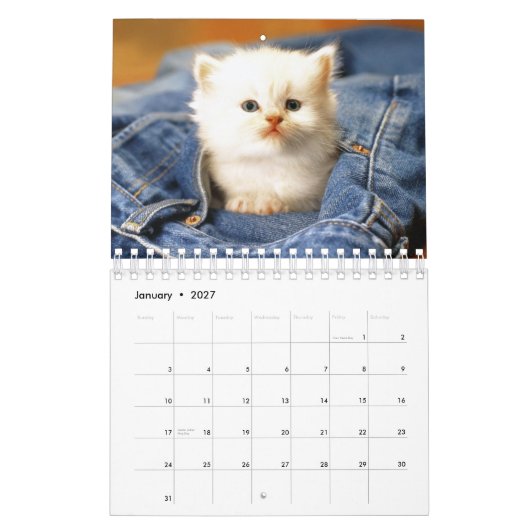 Kalender 2012 voor katten (Jan 2027)