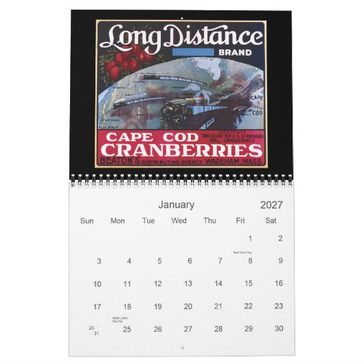Kalender 2012 voor veenbessen (Jan 2027)