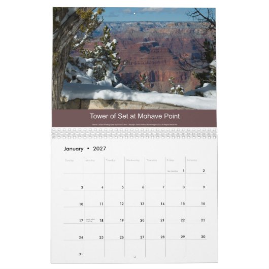 Kalender 2014 Grand Canyon (Jan 2027)