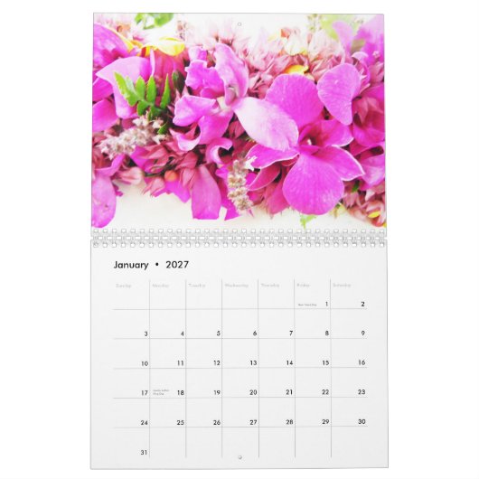 Kalender 2014 voor Hawaiian ThMED Lei (Jan 2027)