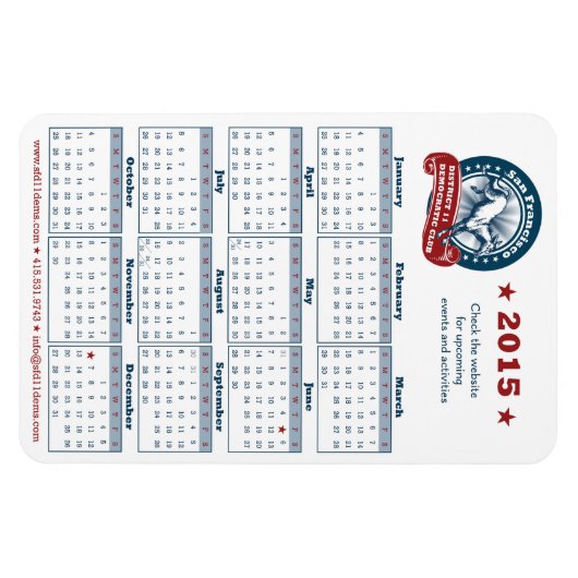Kalender 2015 magneet (Horizontaal)