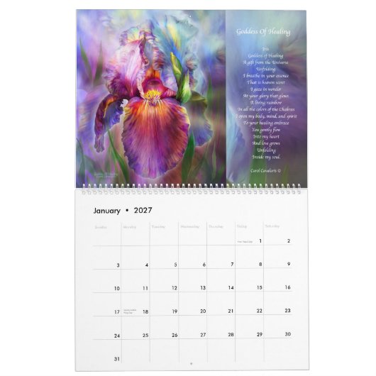 Kalender 2015 van de Kunst van Chakras de Helende (Jan 2027)