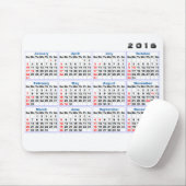 Kalender 2016 Mousepad Simple Turquoise Muismat (Met muis)