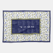 Kalender 2017 Blauwbessen Keukenkeukenhanddoek Theedoek (Horizontaal)