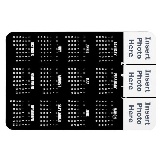 Kalender 2017 Magnet - Foto Collage Sjabloon Magneet (Horizontaal)