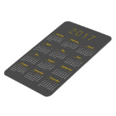Kalender 2017 Magnet - Golden Yellow & Dark Grey Magneet (Linkerzijde)