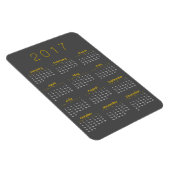 Kalender 2017 Magnet - Golden Yellow & Dark Grey Magneet (Rechterzijde)