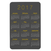 Kalender 2017 Magnet - Golden Yellow & Dark Grey Magneet (Verticaal)