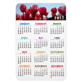 Kalender 2017 Magnet - Pink Peach Tulips Garden Magneet (Verticaal)