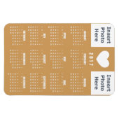 Kalender 2017 Magnet - Sjabloon voor liefdesfotoco Magneet (Horizontaal)
