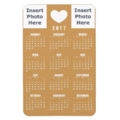 Kalender 2017 Magnet - Sjabloon voor liefdesfotoco Magneet (Verticaal)
