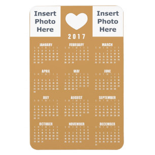 Kalender 2017 Magnet - Sjabloon voor liefdesfotoco Magneet