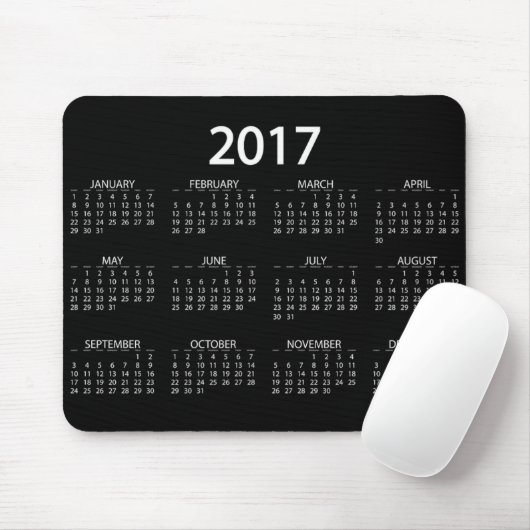 Kalender 2017 muismat (Met muis)