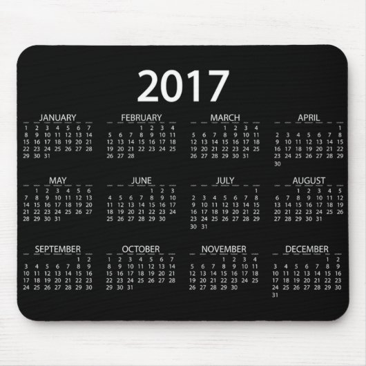 Kalender 2017 muismat (Voorkant)
