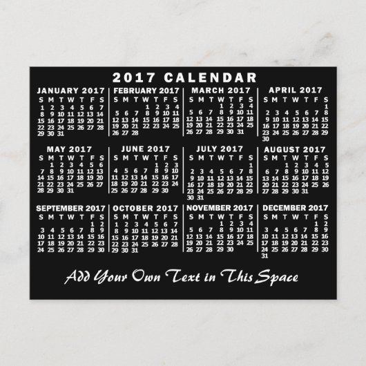 Kalender 2017 (zie beschrijving voor nieuwe versie briefkaart (Voorkant)