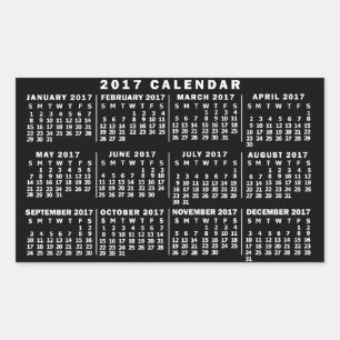 Kalender 2017 (zie beschrijving voor nieuwe versie rechthoekige sticker