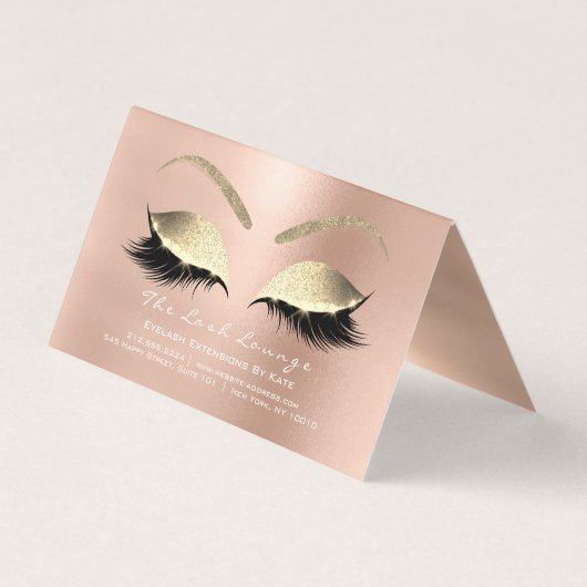 Kalender 2018 Beauty Studio Wimpers Roze Roze Ogen Visitekaartje (Achterkant)