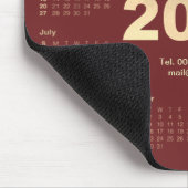 Kalender 2018 Bourgogne Gouden Naam Contact Webnum Muismat (Hoek)