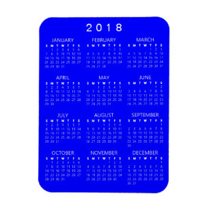 Kalender 2018 Magnet - Blauw Magneet
