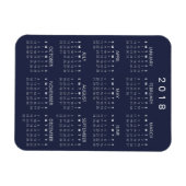 Kalender 2018 Magnet - Donkere grijs Magneet (Horizontaal)