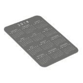 Kalender 2018 Magnet - Middelgrote grijs Magneet (Rechterzijde)