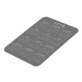 Kalender 2018 Magnet - Middelgrote grijs Magneet (Linkerzijde)