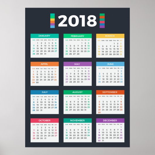 Kalender 2018 poster (Voorkant)