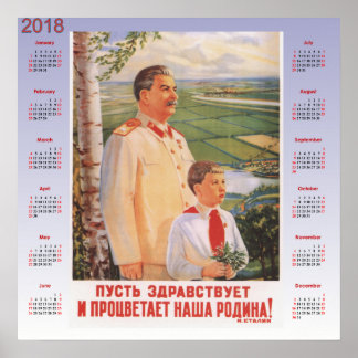 Kalender 2018 Sovjet poster 1949