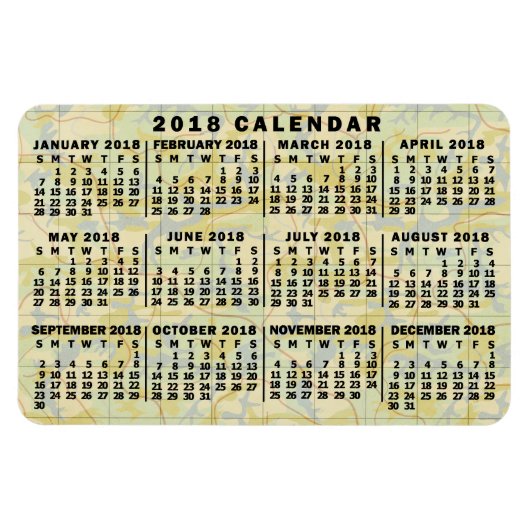 Kalender 2018 (zie beschrijving voor nieuwe versie magneet (Horizontaal)