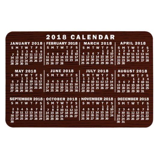 Kalender 2018 (zie beschrijving voor nieuwe versie magneet (Horizontaal)