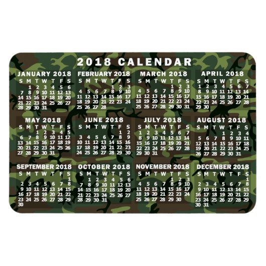 Kalender 2018 (zie beschrijving voor nieuwe versie magneet (Horizontaal)