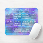 Kalender 2018 (zie beschrijving voor nieuwe versie muismat (Met muis)