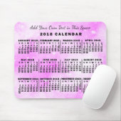 Kalender 2018 (zie beschrijving voor nieuwe versie muismat (Met muis)