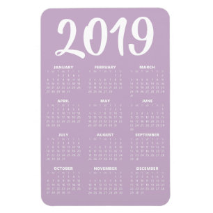Kalender 2019 Magnet - Baby Paars Magneet