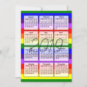 Kalender 2019 Magnet Rainbow-achtergrond Magnetische Uitnodiging (Voorkant)