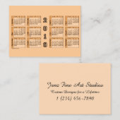 Kalender 2019 van Janz Chubby Visitekaartje (Voorkant / Achterkant)