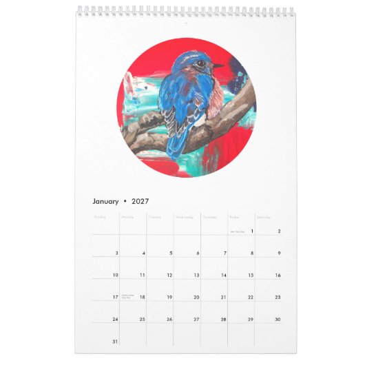 Kalender 2019 - Vogels en Bunnies (Jan 2027)