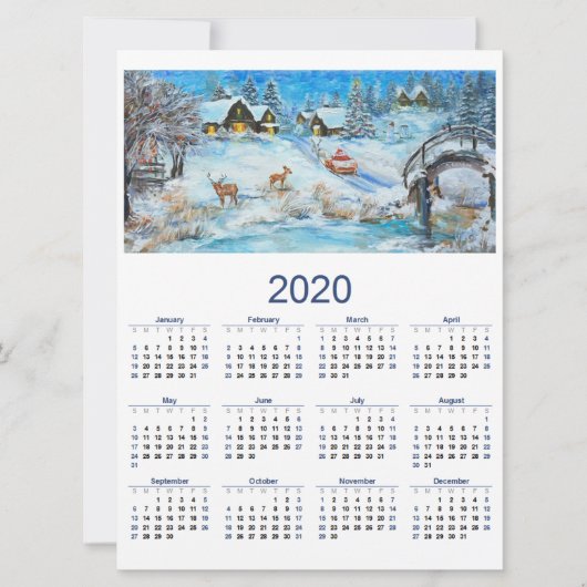 kalender 2020 feestdagenkaart (Voorkant)
