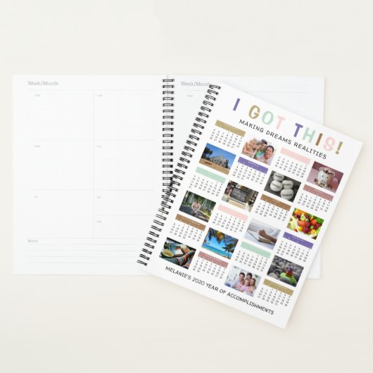 Kalender 2020 Ik kreeg deze doelen Gepersonaliseer Planner (Display)