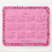Kalender 2020 Mousepad, Rounds 2 Toonroze Muismat (Voorkant)