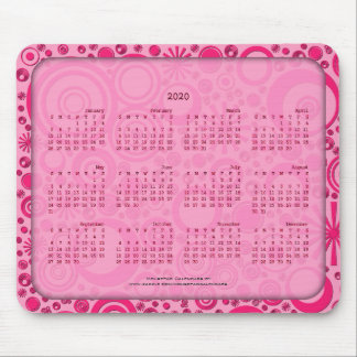 Kalender 2020 Mousepad, Rounds 2 Toonroze Muismat