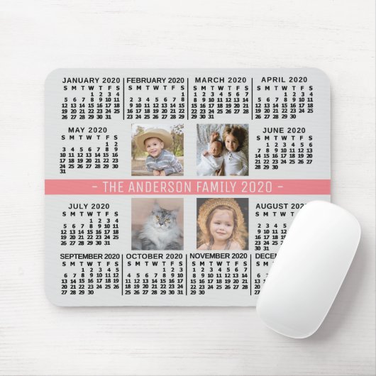 Kalender 2020 (zie beschrijving voor nieuwe versie muismat (Met muis)