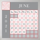 kalender 2021 juni poster (Voorkant)