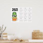 Kalender 2021 Poster met gratis knuffels - zondag  (Keuken)