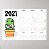 Kalender 2021 Poster met gratis knuffels - zondag  (Voorkant)