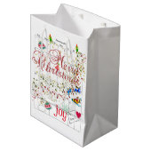 Kalender 2021 prettige kerstcadeautassen medium cadeauzakje (Voorkant Gekanteld)